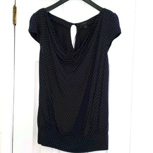 Express Polka Dot Short Sleeve Top